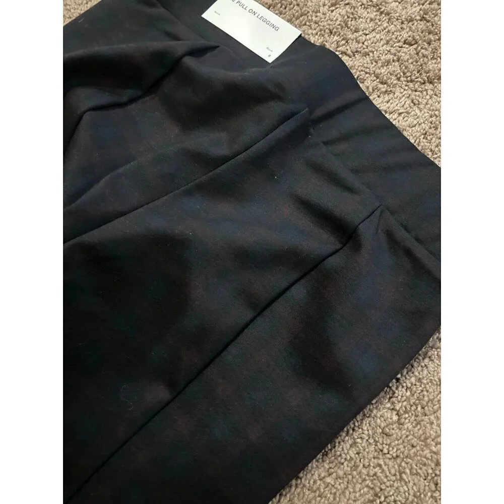 Ann Taylor NEW pants the perfect pull on pleated Navy/Maroon stretch SZ SM